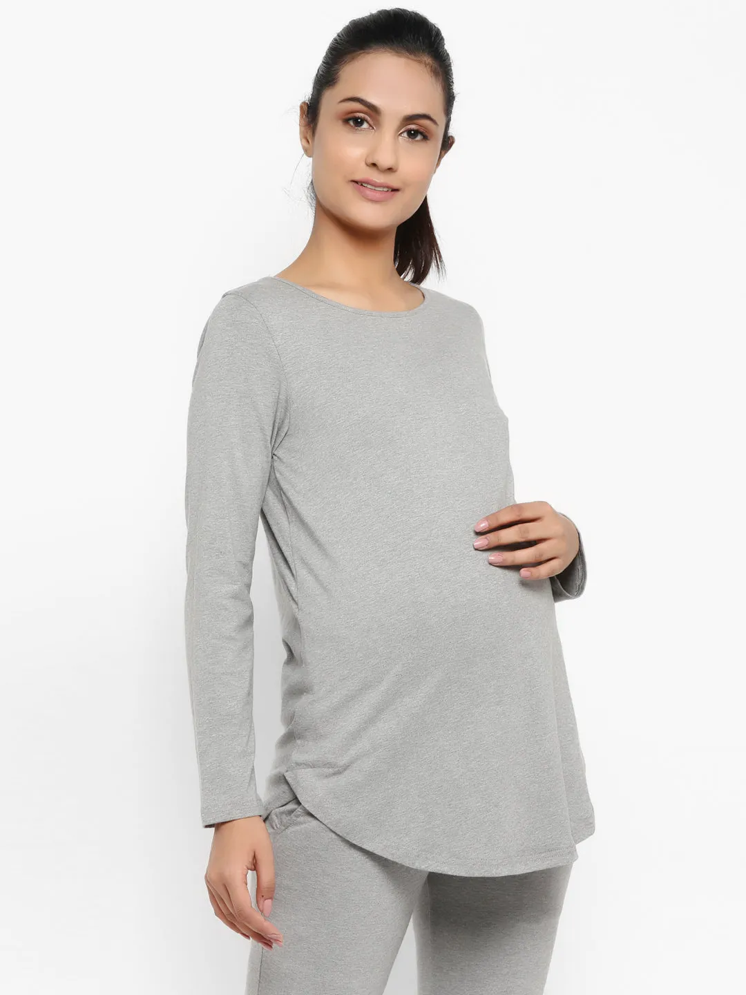 2pc. Maternity Overbelly Leggings + T-Shirt