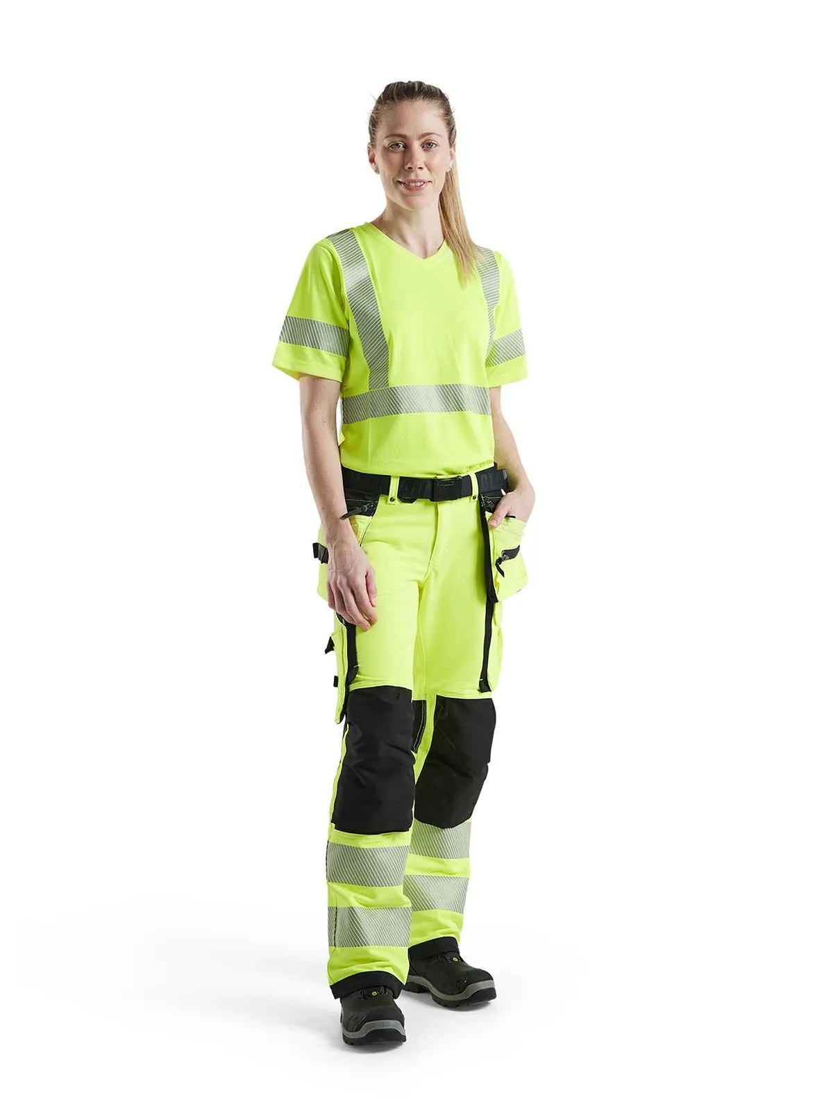 7197-1642 Women's Work Trousers High Vis 4-Way Stretch - Blåkläder