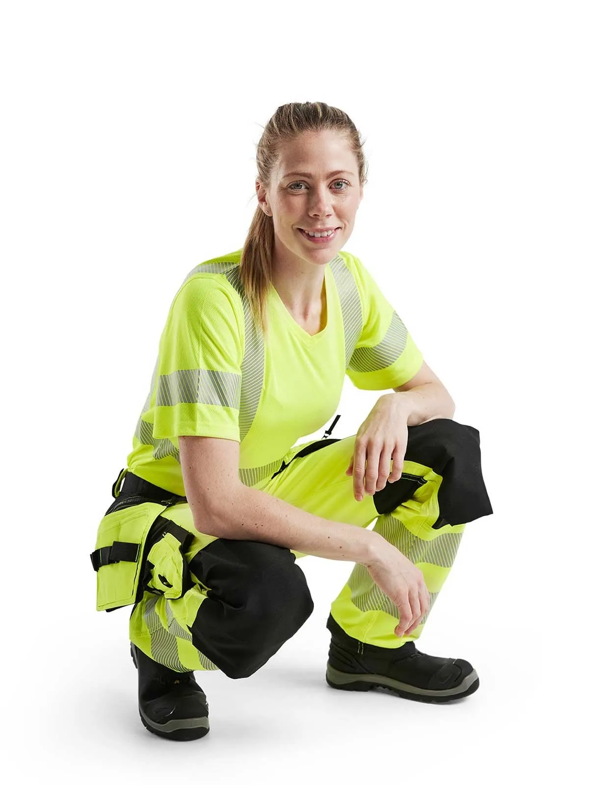 7197-1642 Women's Work Trousers High Vis 4-Way Stretch - Blåkläder