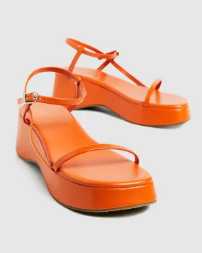 Alice In The Eve Lola Flatform Sandals Tangerine Orange