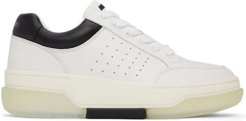 AMIRI White & Black Stadium Low Sneakers