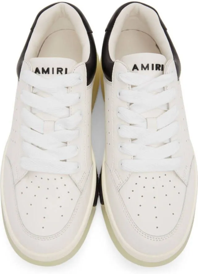 AMIRI White & Black Stadium Low Sneakers