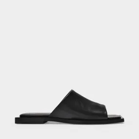 Anny Nord  Trigonometry Sandals in Black and Vanilla Combo Leather