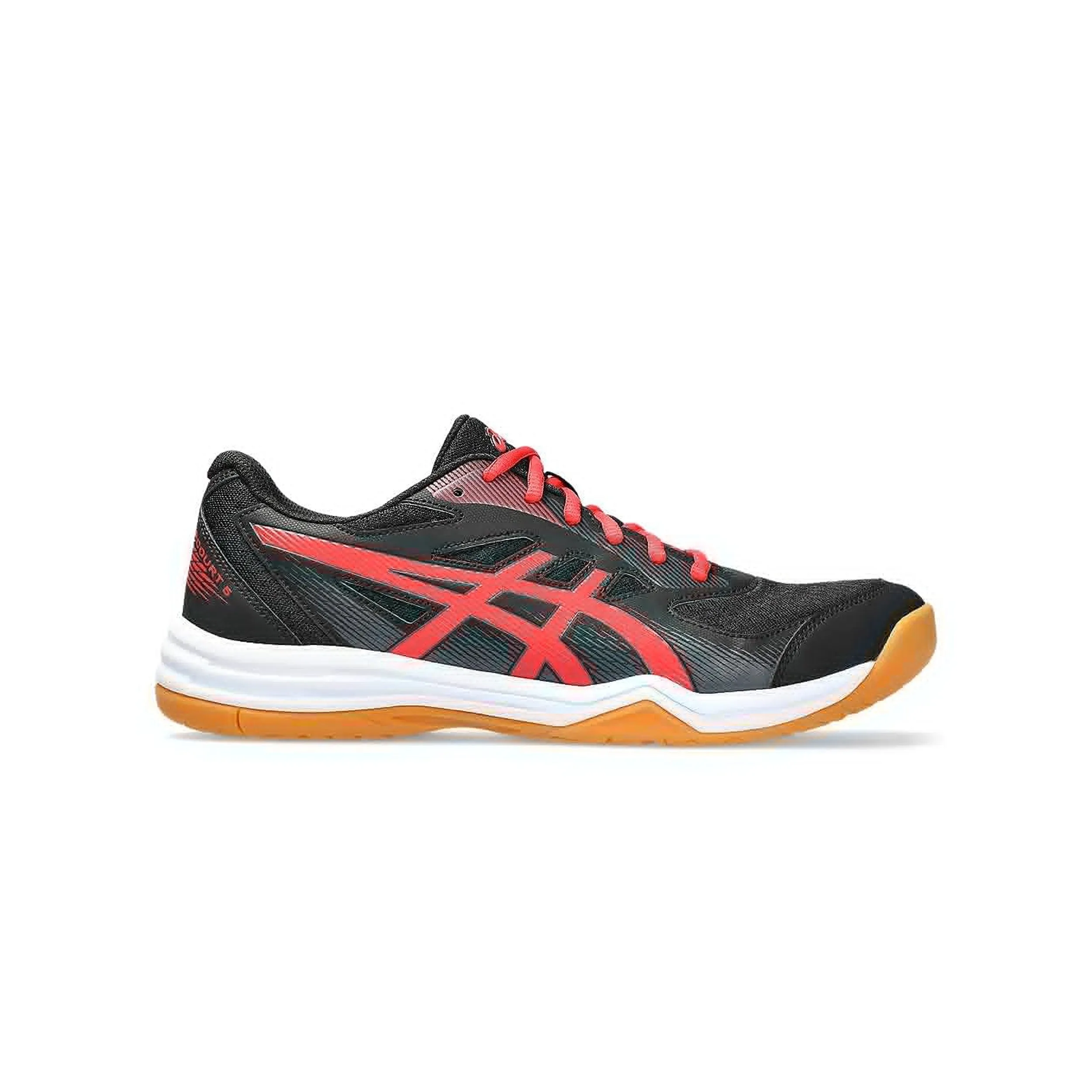 Asics Upcourt 5 (Black/Classic Red) Badminton Shoes