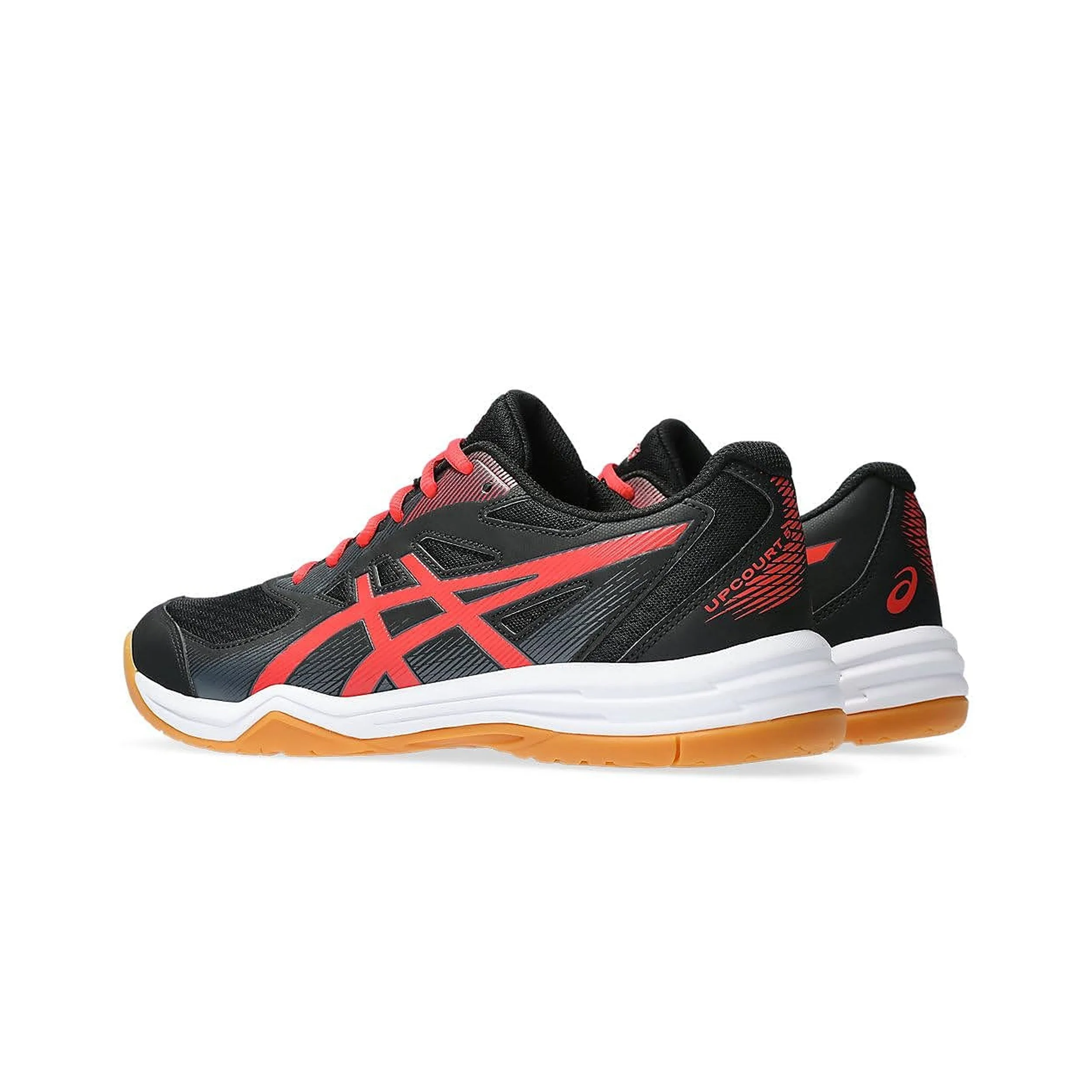 Asics Upcourt 5 (Black/Classic Red) Badminton Shoes