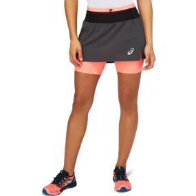 Asics Women's Fujitrail Skort Graphite Grey/Blazing Coral | Buy Asics Women's Fujitrail Skort Graphite Grey/Blazing Co