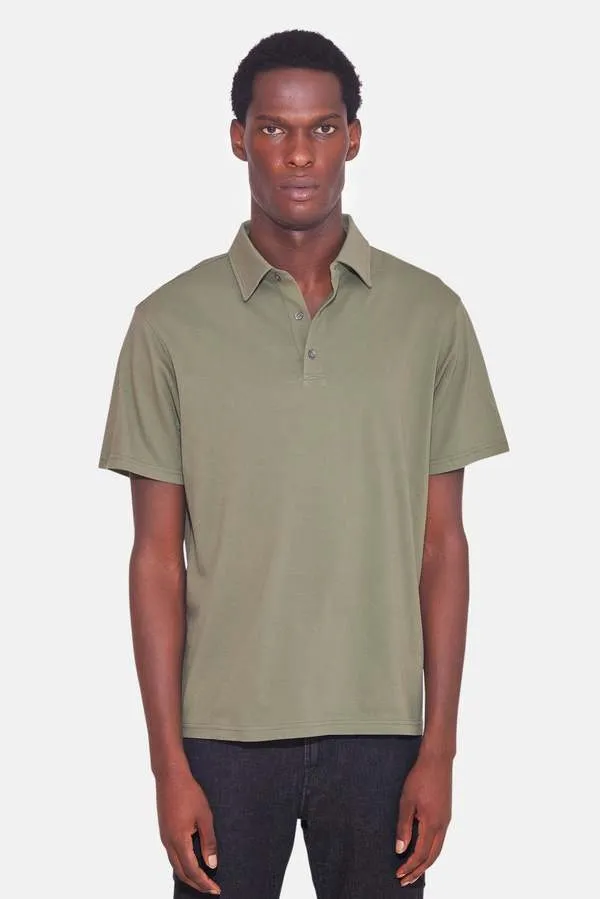 Atlantic SS Pique Polo - Olive