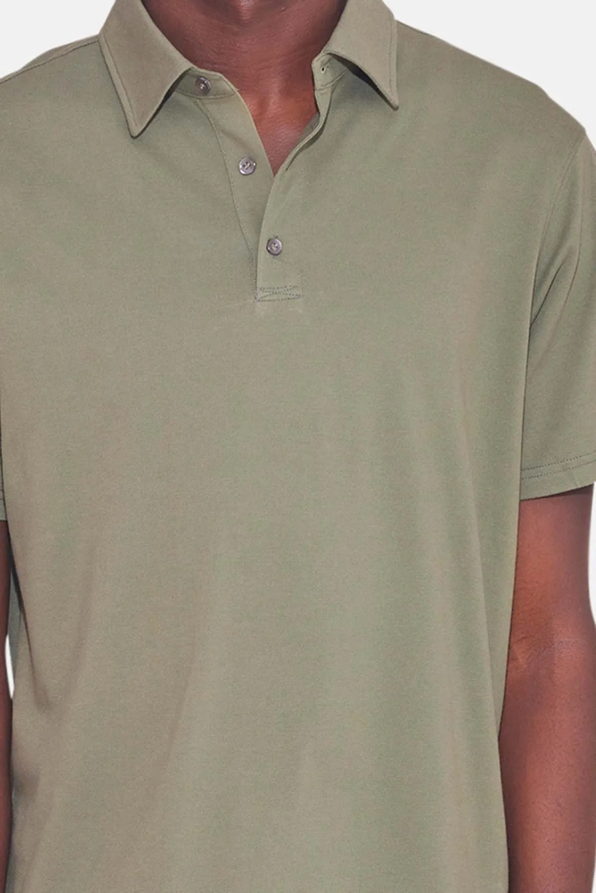 Atlantic SS Pique Polo - Olive