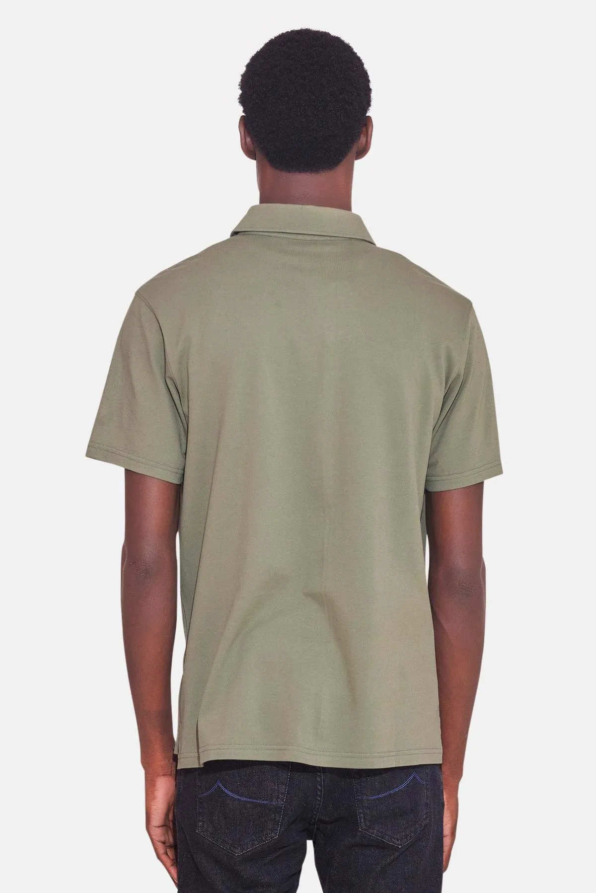 Atlantic SS Pique Polo - Olive