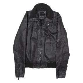 BENCH Mens Jacket Black Leather S