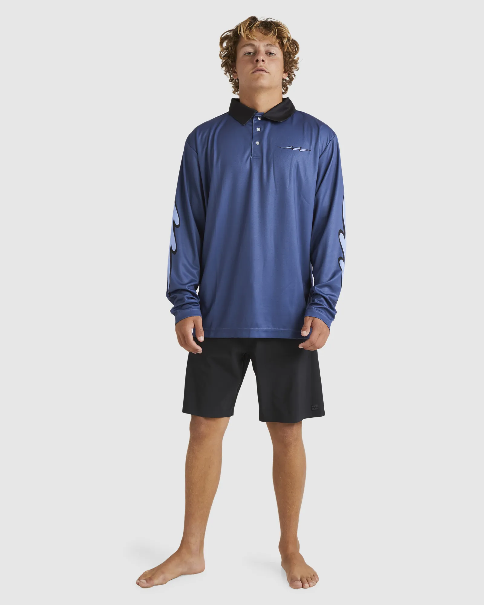 Billabong Fisho Rash Vest - Slate Blue | SurfStitch