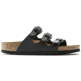 Birkenstock Florida Three Strap Sandals (Soft Footbed) - Black Birko-Flor