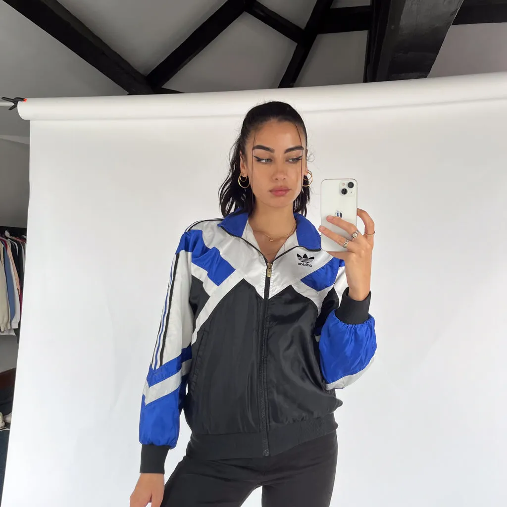 Black Blue 90s Adidas Track Jacket (S)