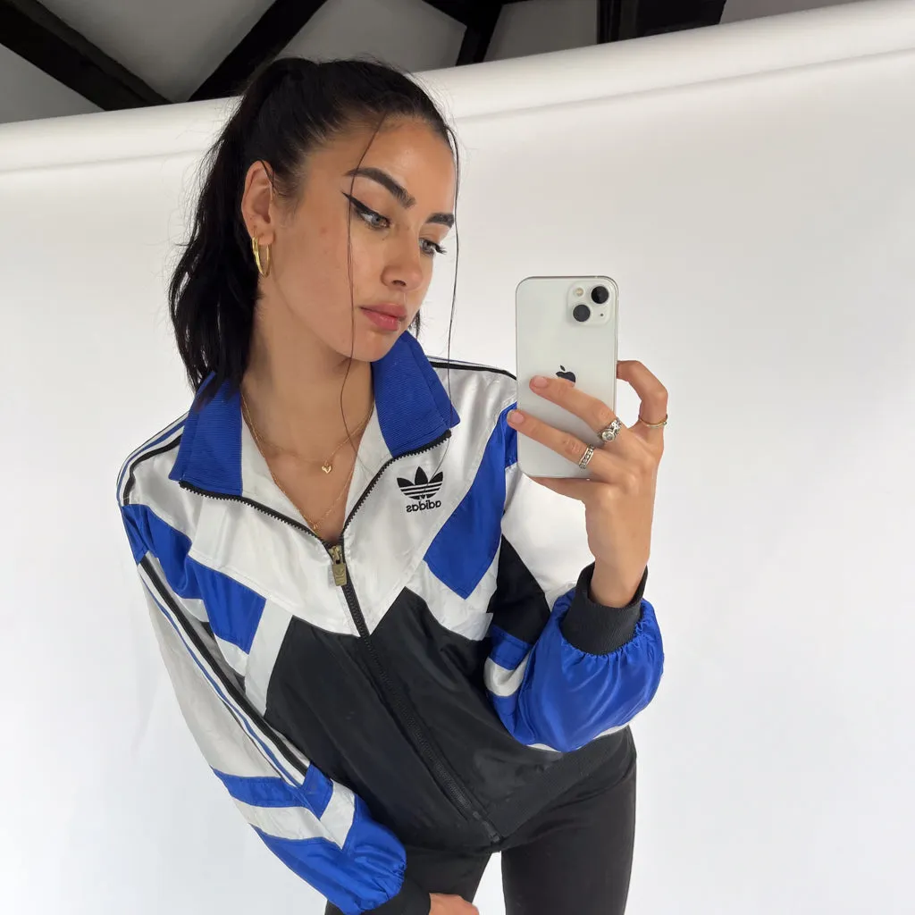 Black Blue 90s Adidas Track Jacket (S)