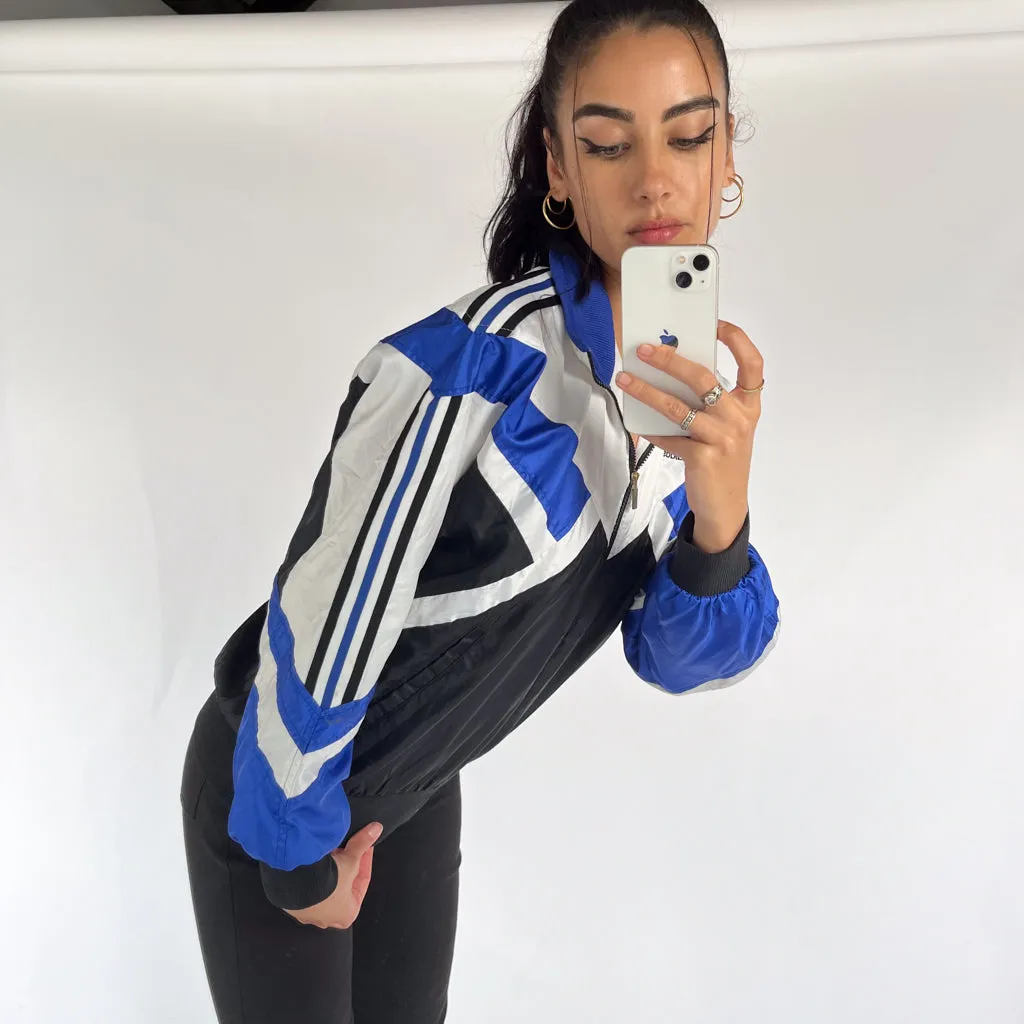 Black Blue 90s Adidas Track Jacket (S)