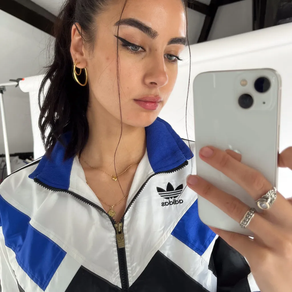 Black Blue 90s Adidas Track Jacket (S)