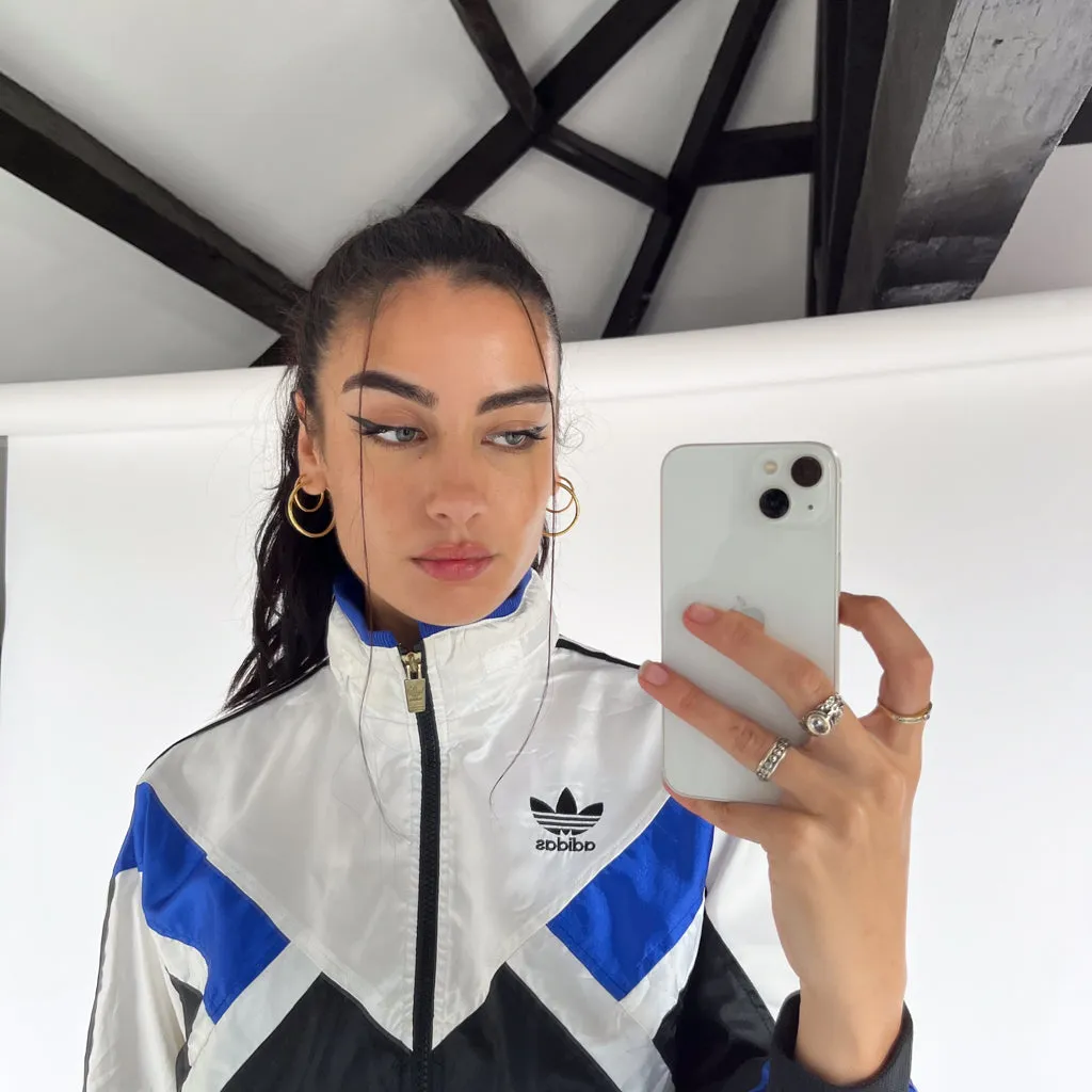 Black Blue 90s Adidas Track Jacket (S)