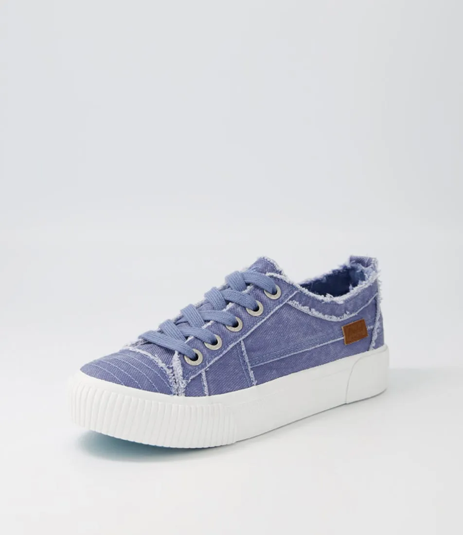 BLOWFISH Clay Coastal Blue Smoked Canvas Sneakers