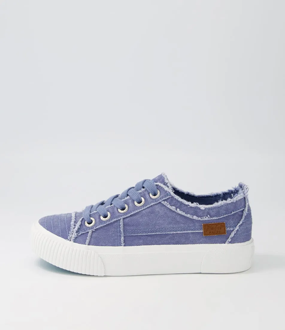 BLOWFISH Clay Coastal Blue Smoked Canvas Sneakers