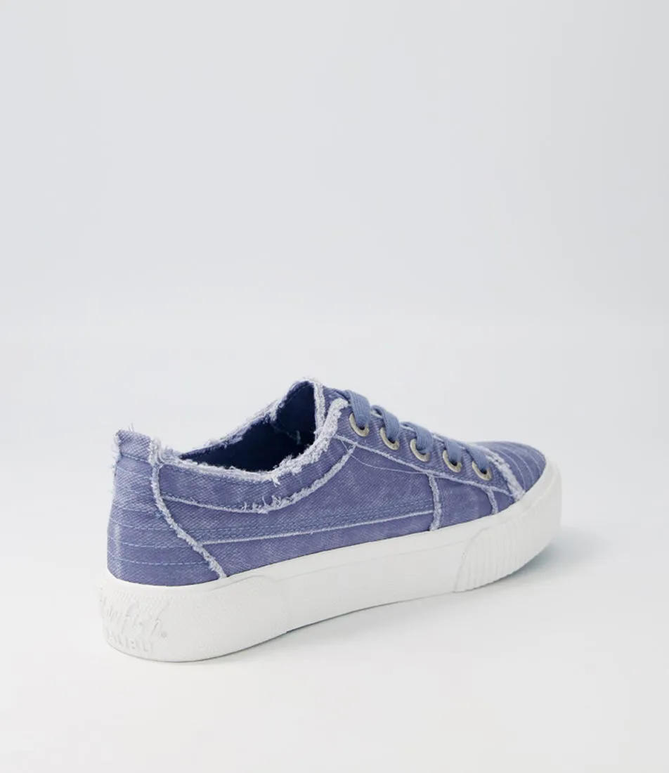 BLOWFISH Clay Coastal Blue Smoked Canvas Sneakers