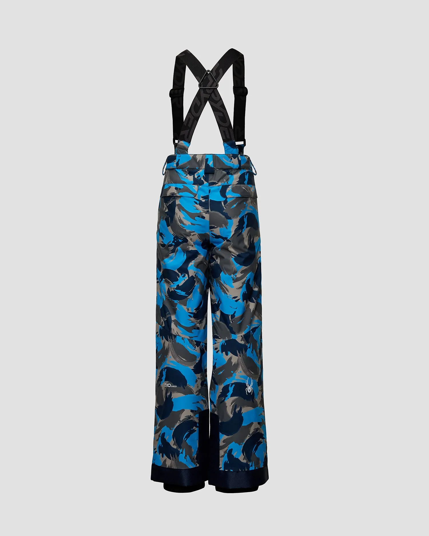 Boys' ski trousers with suspenders Spyder Propulsion 38SG125404-camouflage-aether-blue