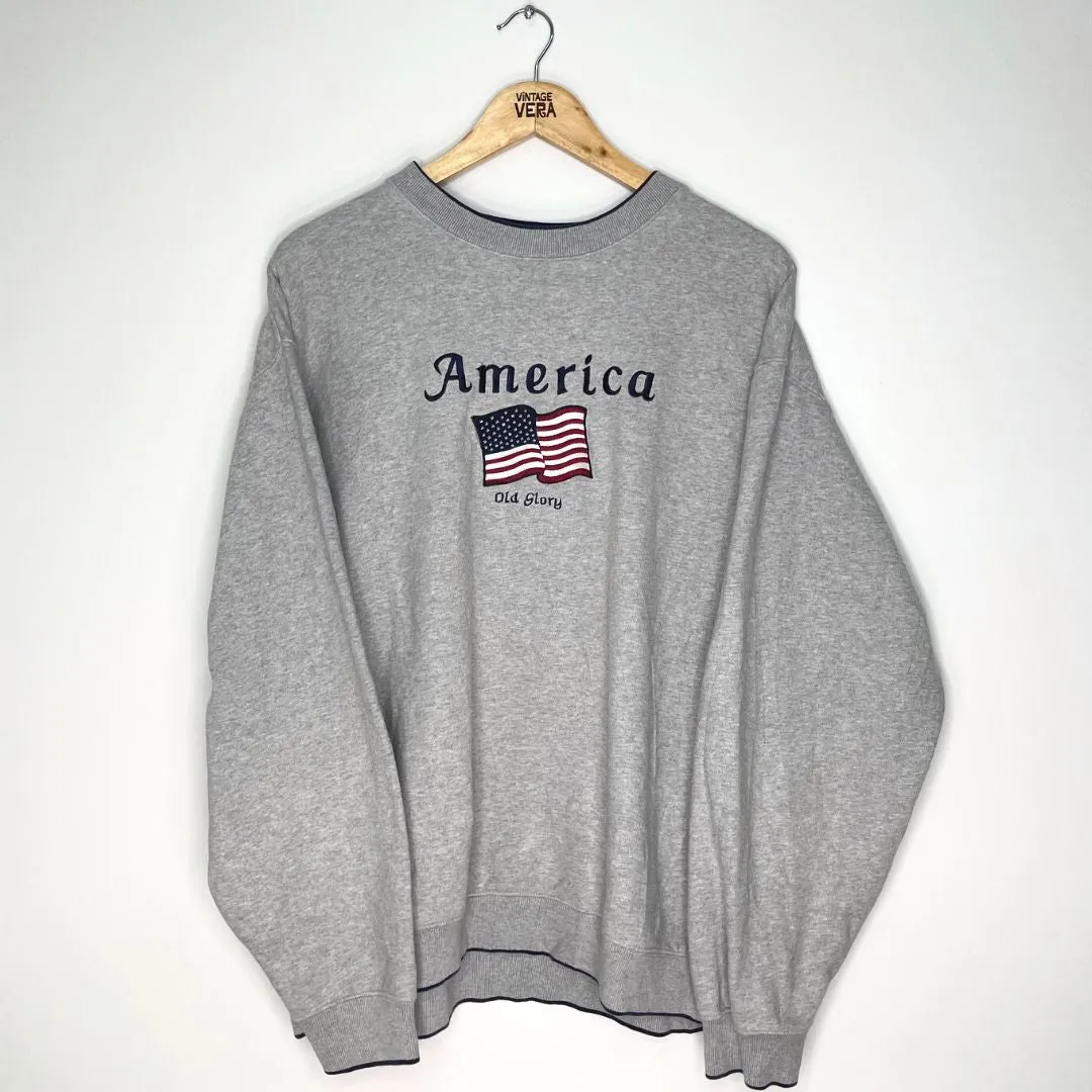 C&B Sport Grey America Hoodie - VintageVera