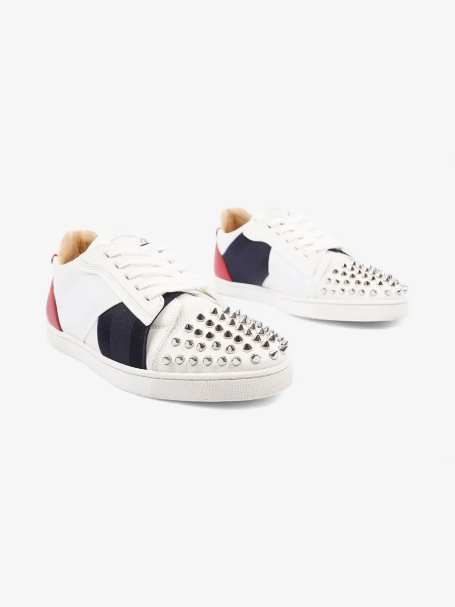 Christian Louboutin Elastkid Spikes Sneakers White / Navy / Red Mesh EU 39.5 UK 6.5