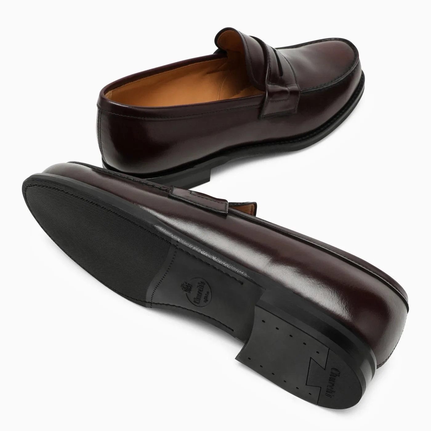 Church's    Church's Bordeaux Leather Loafer