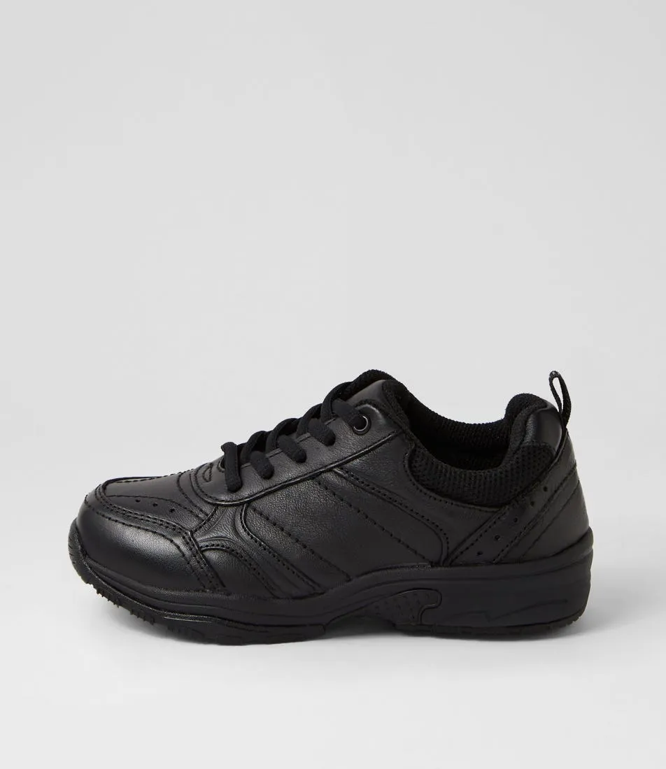 COLORADO Hype Jnr Lace D Black Leather Sneakers