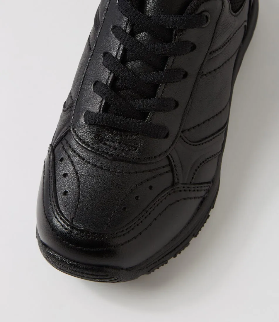 COLORADO Hype Jnr Lace D Black Leather Sneakers