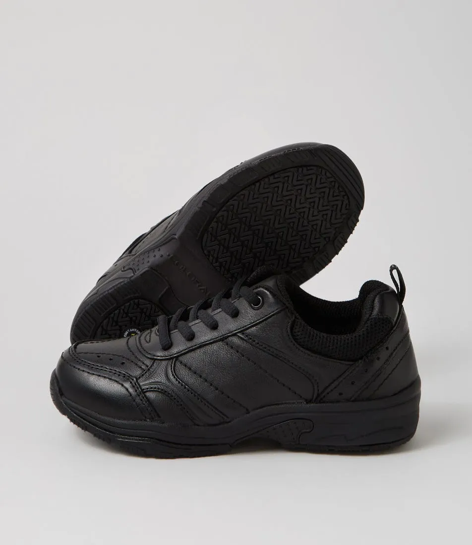 COLORADO Hype Jnr Lace D Black Leather Sneakers