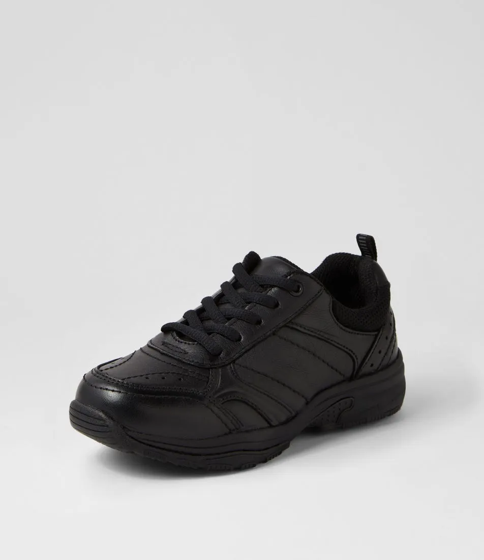 COLORADO Hype Jnr Lace D Black Leather Sneakers