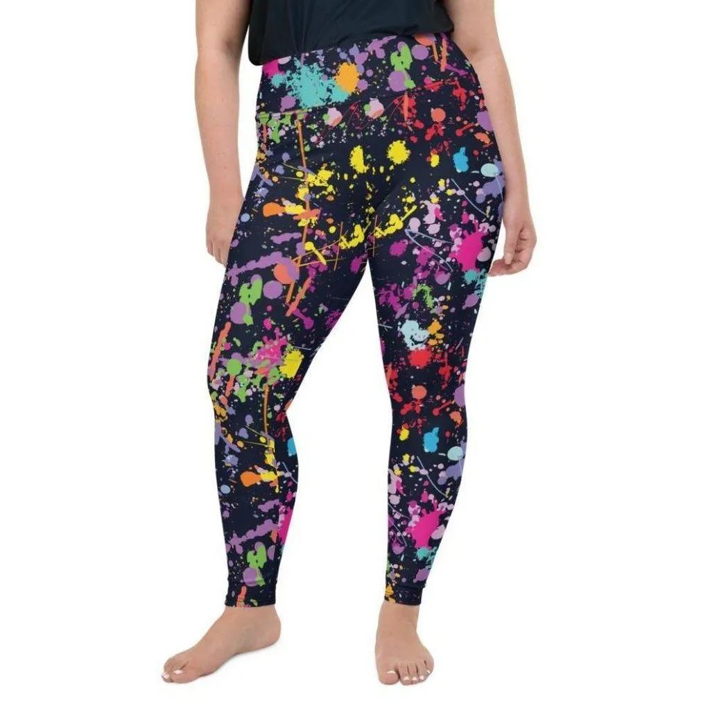 Colorful Abstract Plus Size Leggings