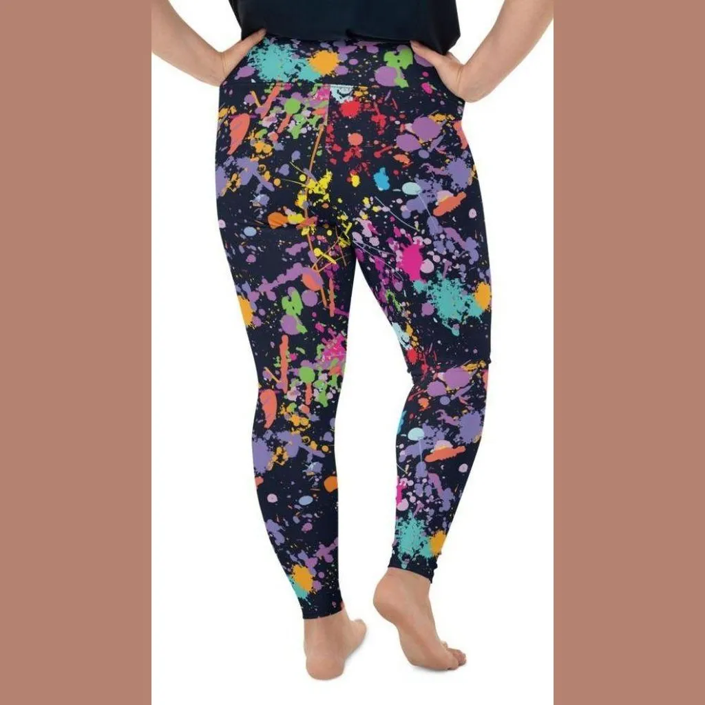 Colorful Abstract Plus Size Leggings