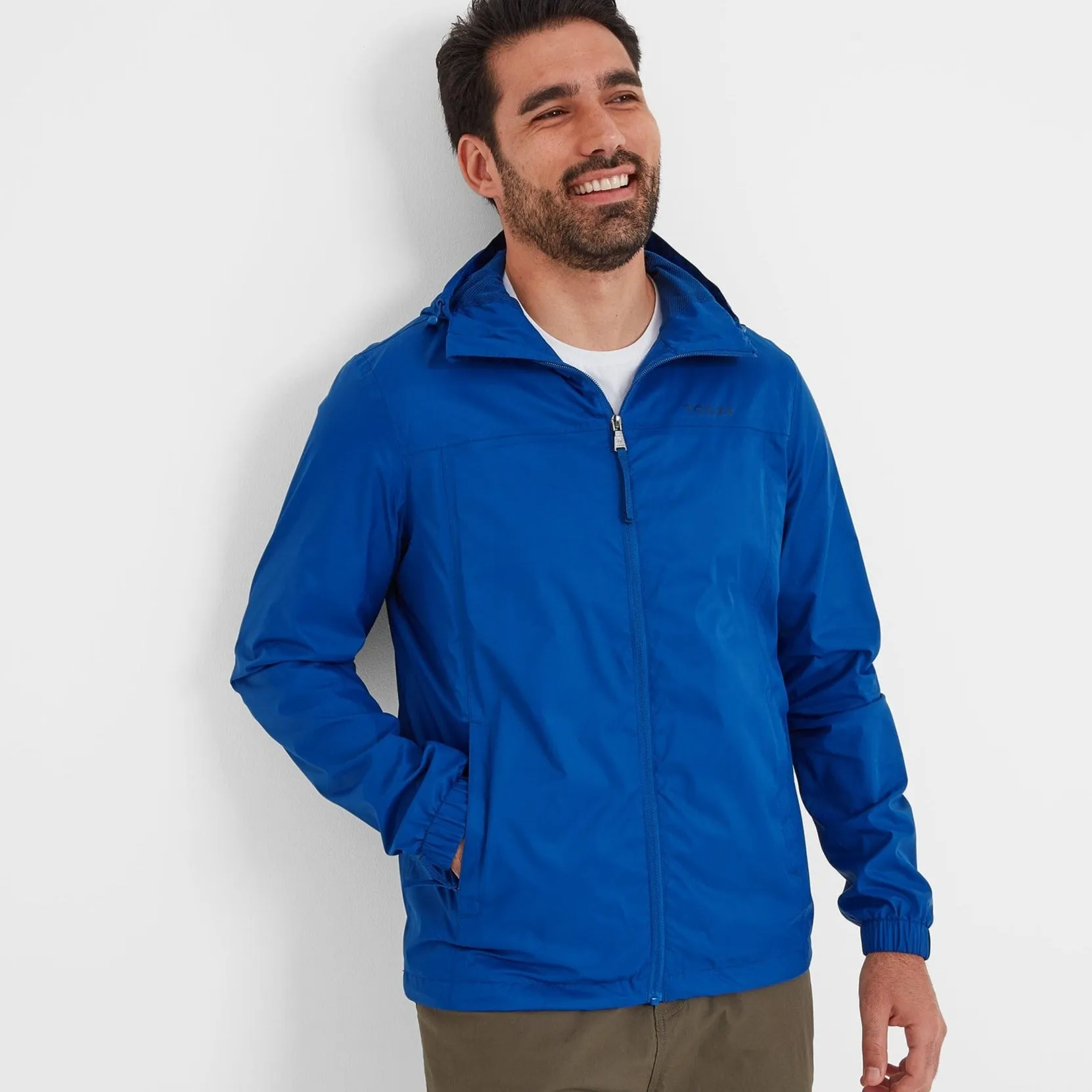 Craven Mens Waterproof Packaway Jacket - Sapphire Blue