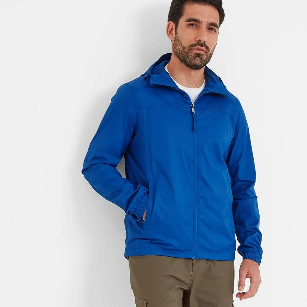 Craven Mens Waterproof Packaway Jacket - Sapphire Blue