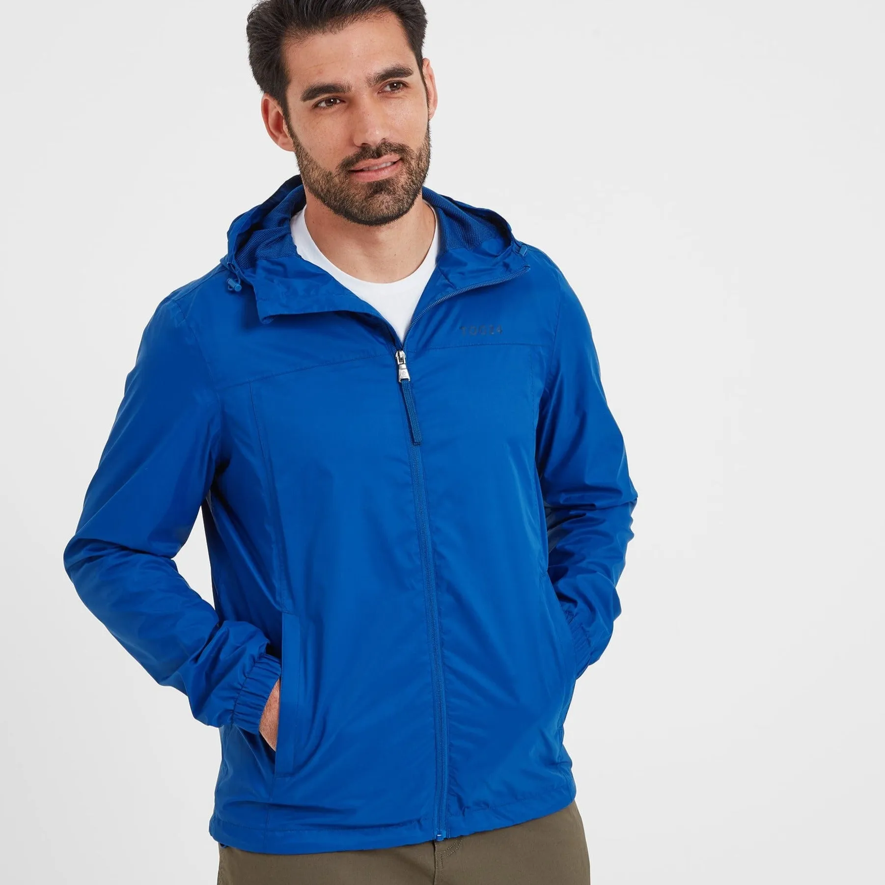 Craven Mens Waterproof Packaway Jacket - Sapphire Blue