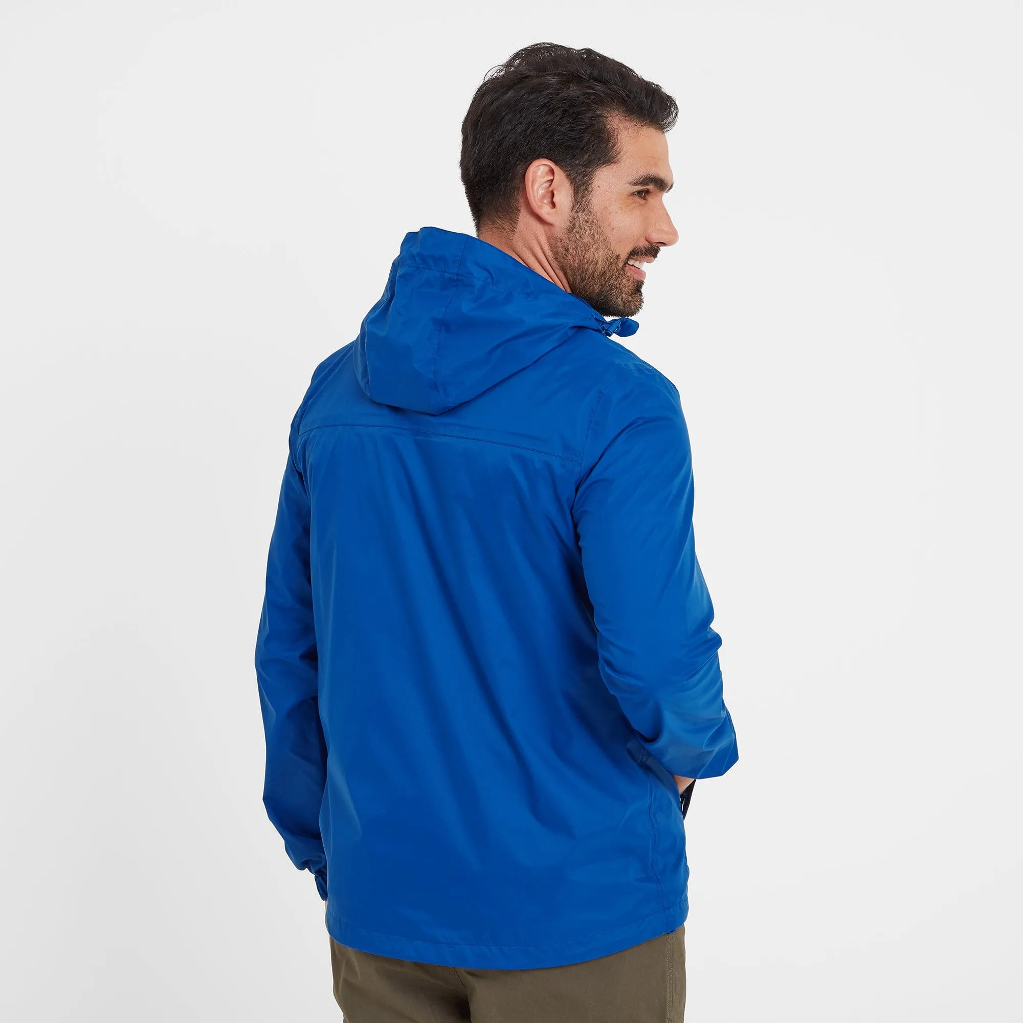 Craven Mens Waterproof Packaway Jacket - Sapphire Blue