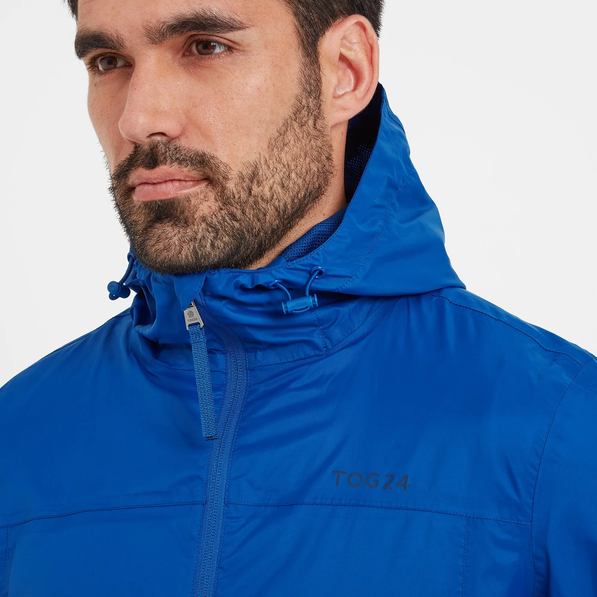 Craven Mens Waterproof Packaway Jacket - Sapphire Blue