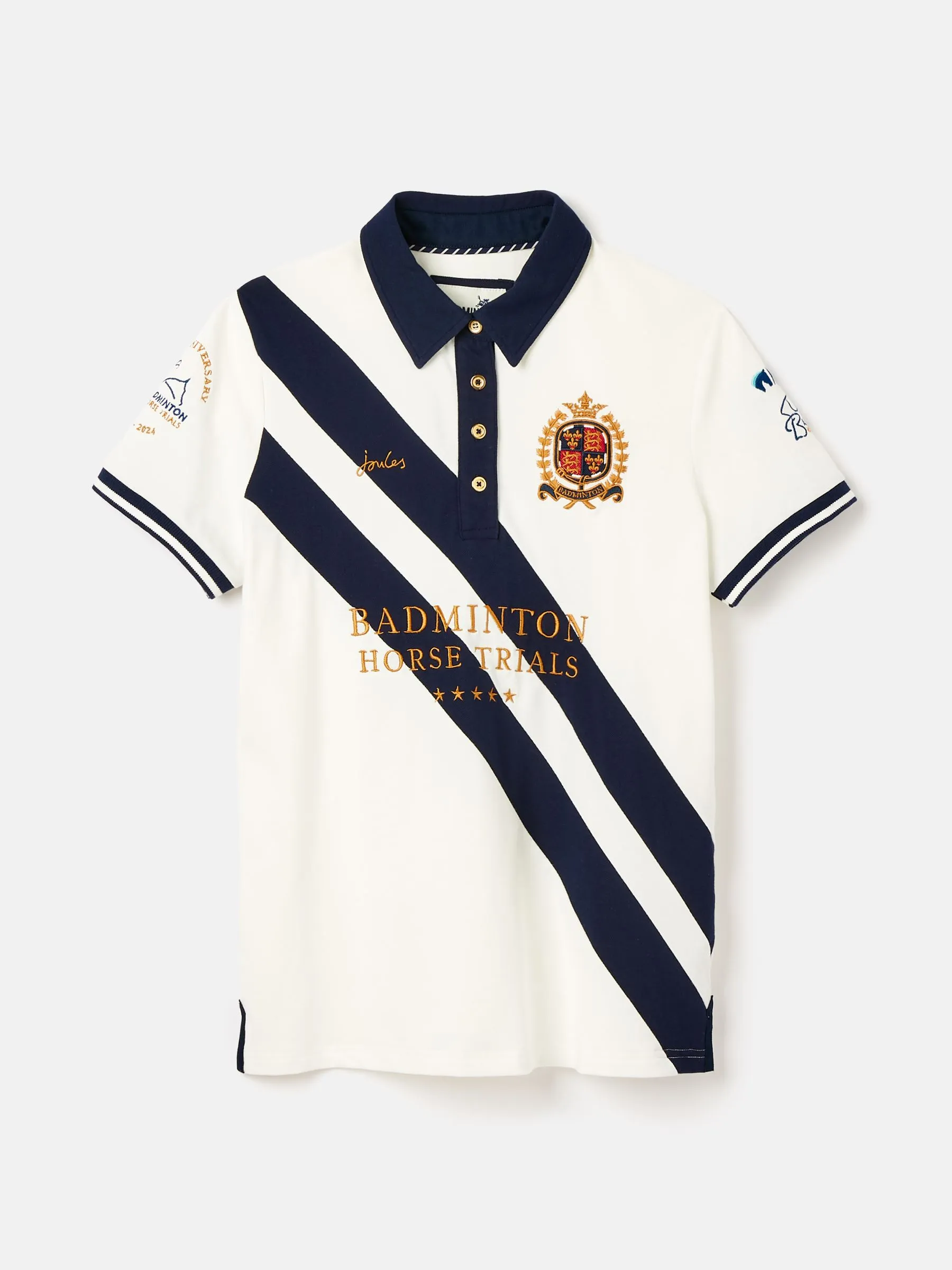 Cream & Navy Polo Shirt