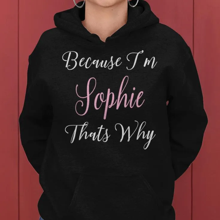 Custom Sophie Name Personalized Cute Pink Girl Women Hoodie