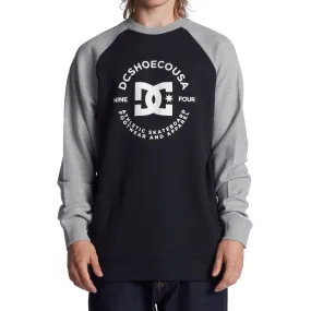 DC Shoes Mens Star Pilot Crew Neck Sweatshirt - Black/Grey