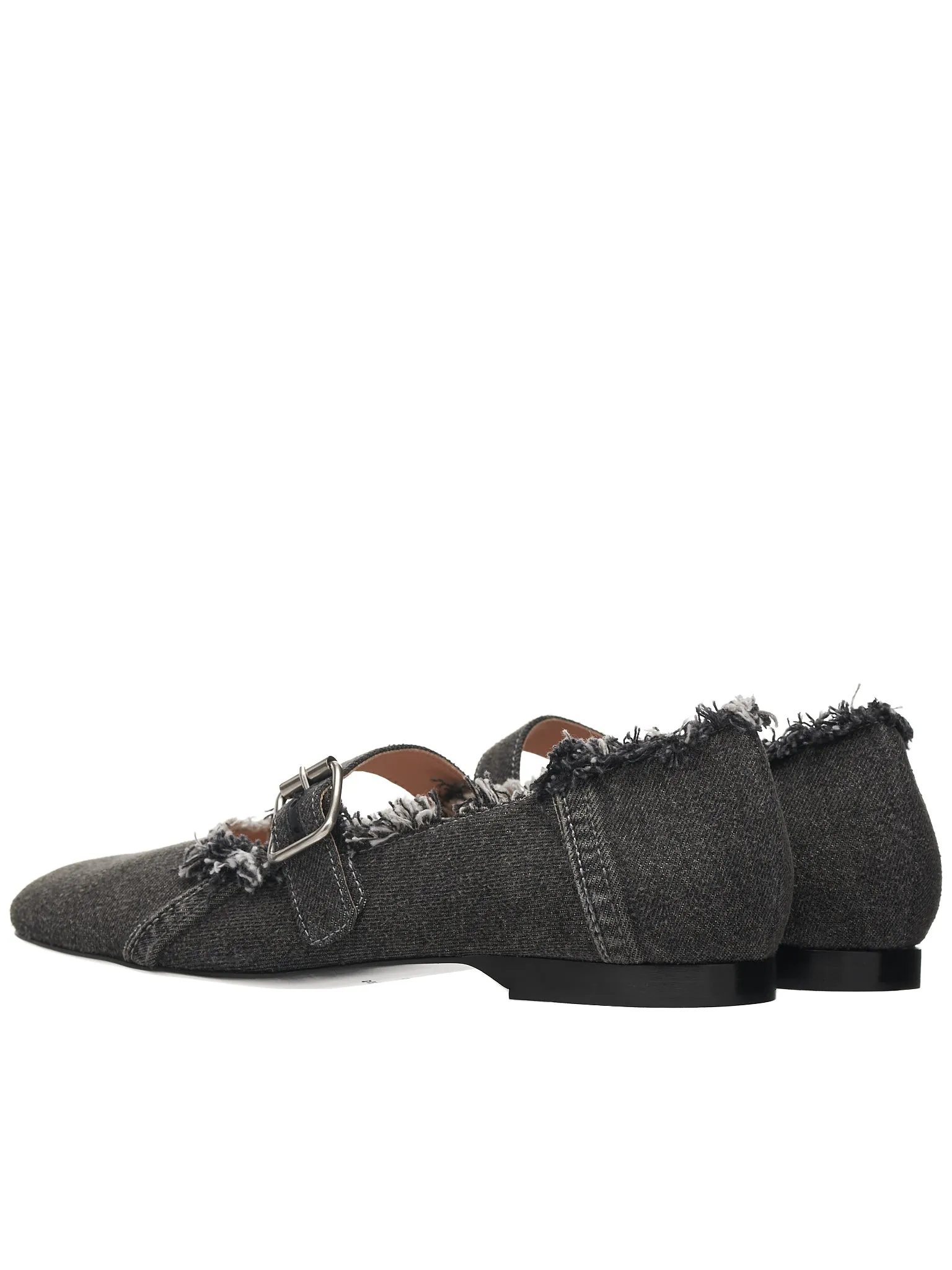 Denim Flat Shoes (SHOE000217-FADED-BLACK)