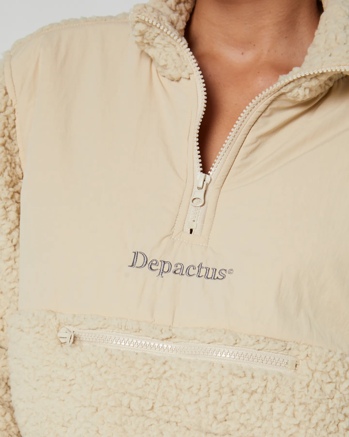 Depactus Steph Sherpa Qtr Zip Pullover - Oatmeal Marle | SurfStitch