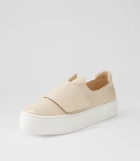 DJANGO & JULIETTE Sendi Latte White Patent Leather Sneakers