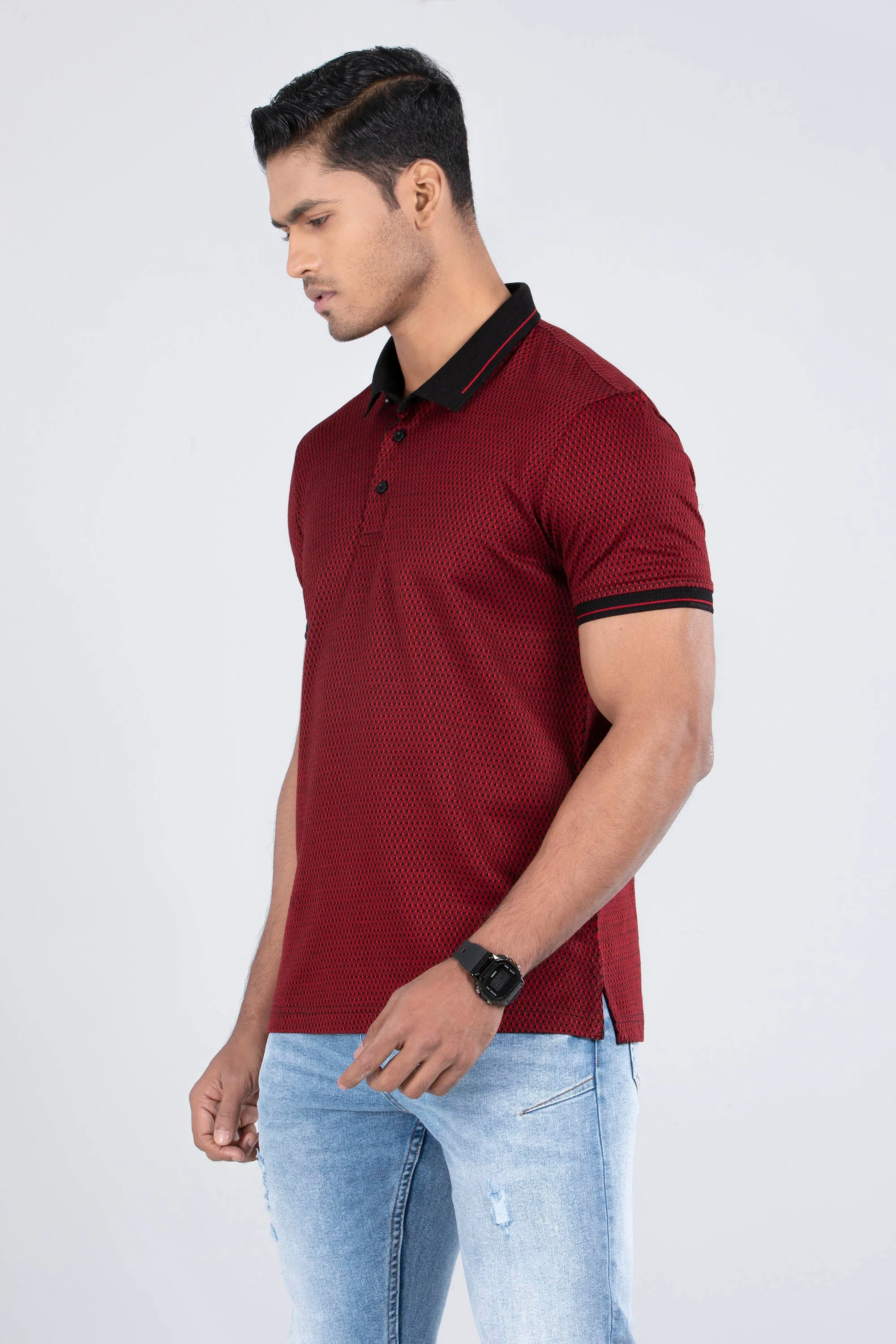 Double Mercerised Luxury Printed Polo Shirt