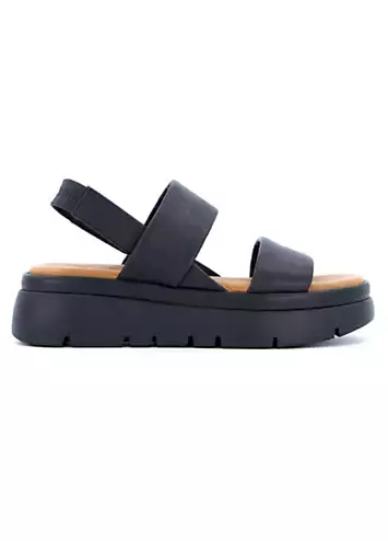 Dune London Location Black Soft Volume Memory Sandals | Grattan