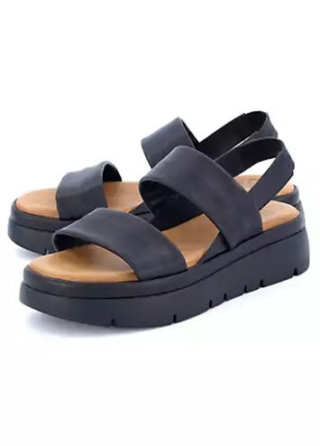 Dune London Location Black Soft Volume Memory Sandals | Grattan