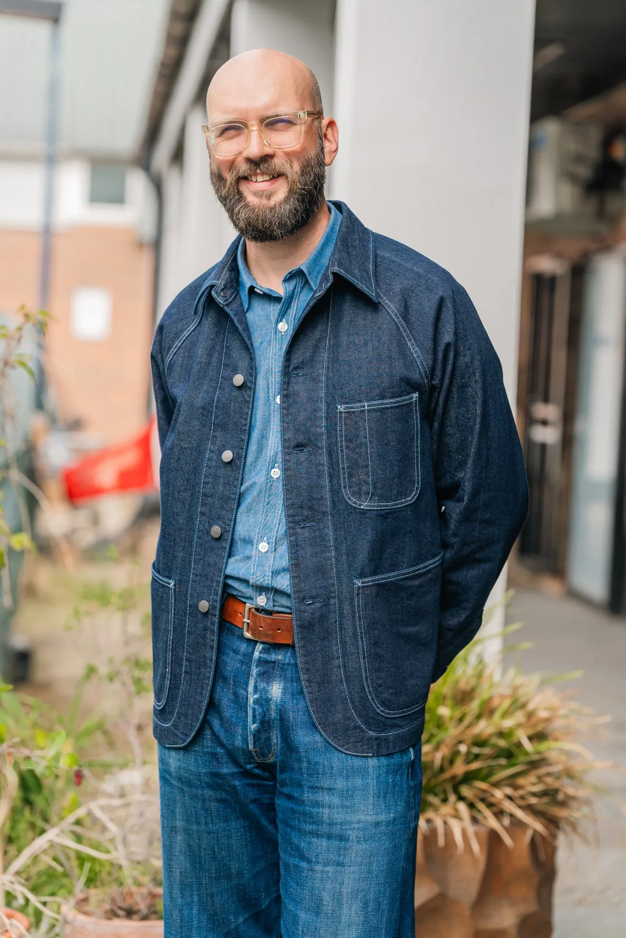 E11 Italian Indigo 13oz Raglan Chore Jacket