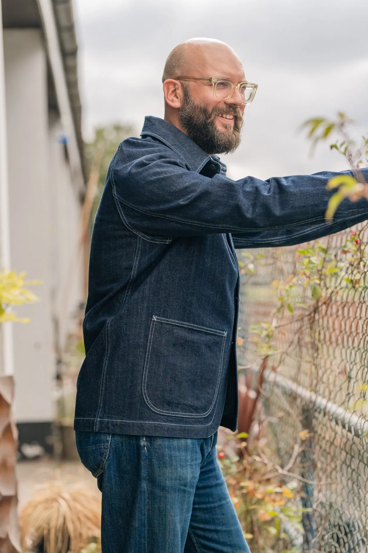 E11 Italian Indigo 13oz Raglan Chore Jacket